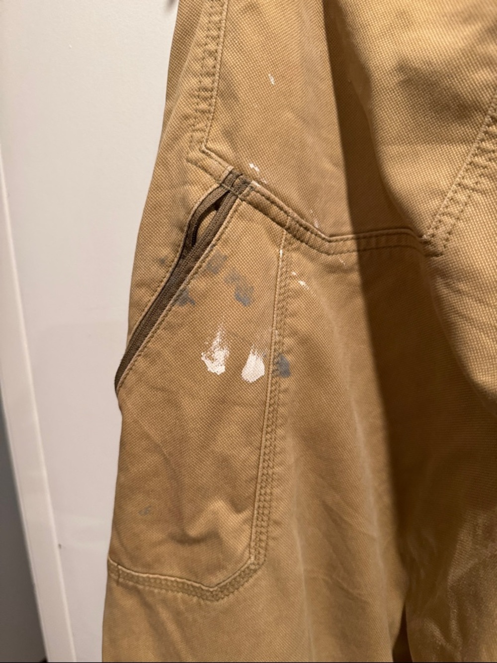 Wrangler Khaki Carpenter Chinos - Durable Men's Work Pants - Picture 8 of 10